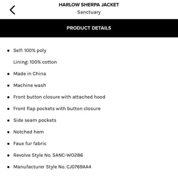 NWT Sanctuary x Revolve Harlow Sherpa Jacket Sz L Teddy Soft Plush - Picture 6 of 14